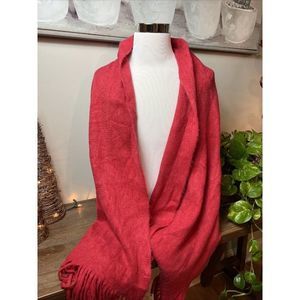 NWT Steve Madden Super Soft Red Blanket Scarf Wrap With Fringe $38